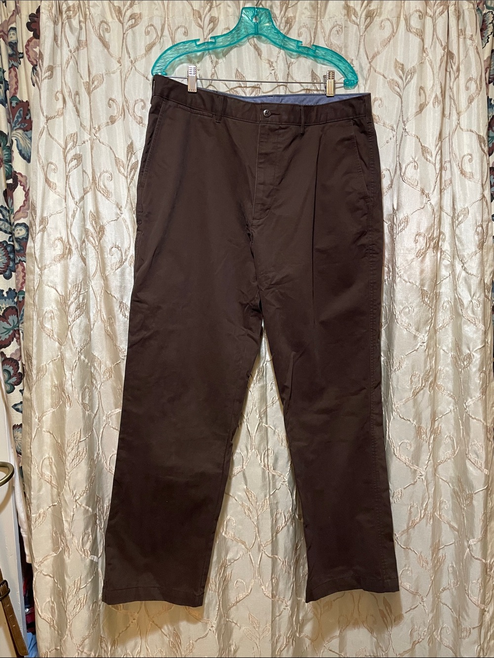 Daniel Cremieux Madison Brushed Cotton Twill Dk Brown Pants Size 36 X 30
